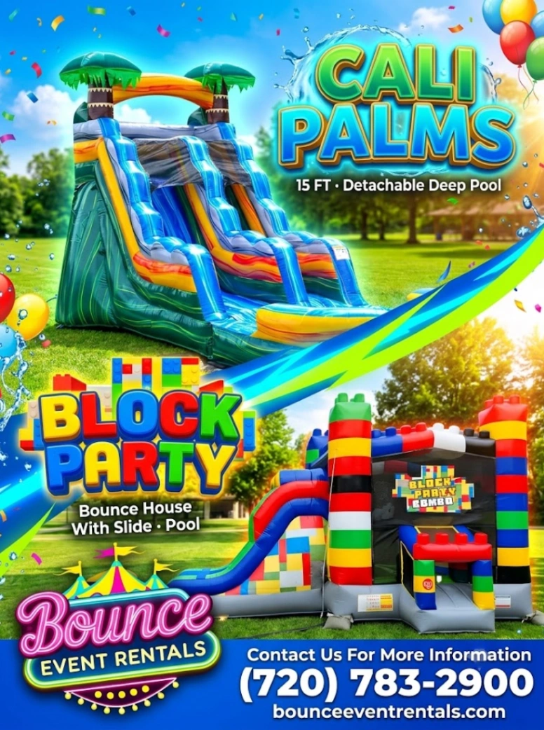 Block Bounce House Slide Inflated Pool rental for Dakota Ridge CO events in ZIP code 80127
