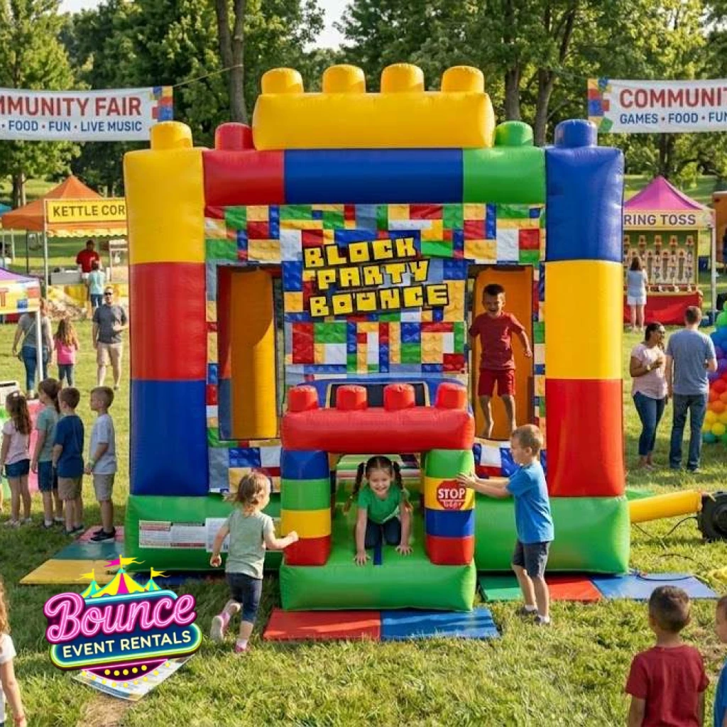 Block Bounce House rental for Dakota Ridge CO events in ZIP code 80127