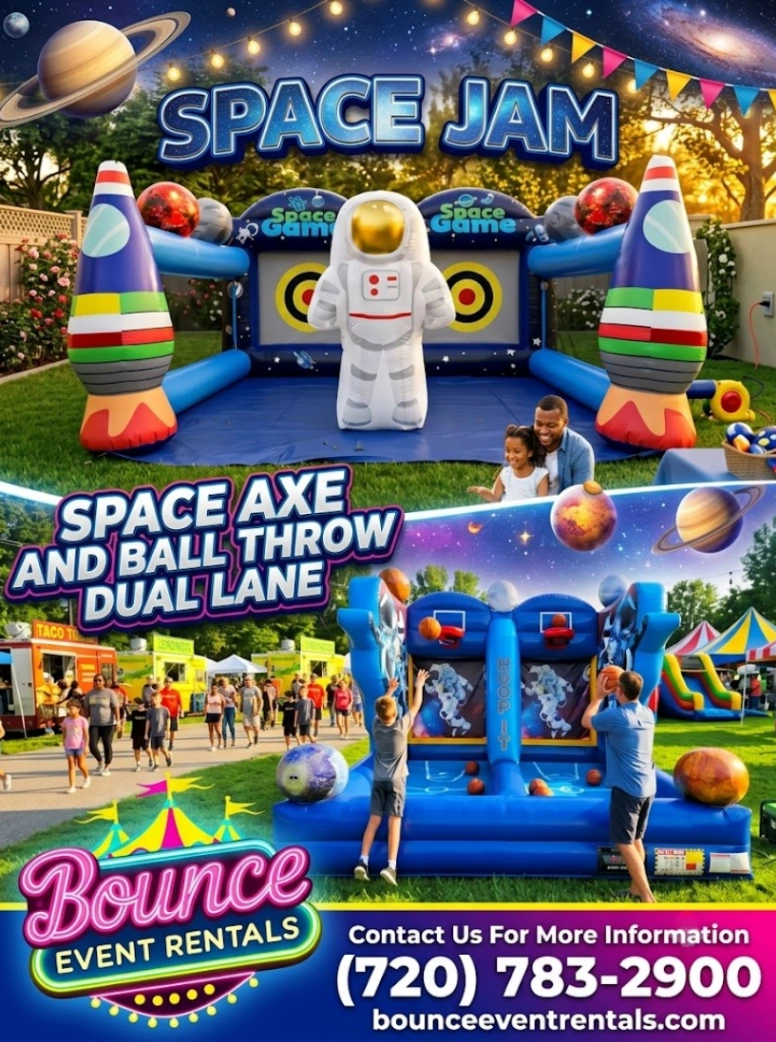Space Axe And Space Jam rental for Dakota Ridge CO events in ZIP code 80127